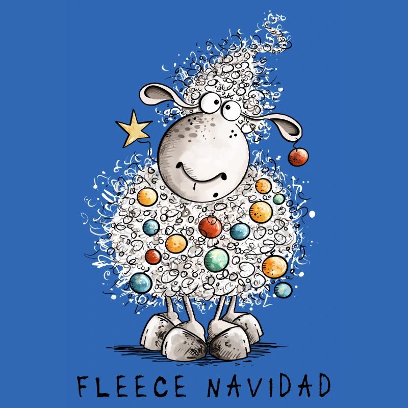 Fleece Navidad Weihnachtsschaf Cartoon Schaf