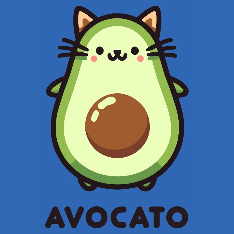 Mignon Avocato Chat Ami Jeu De Jeu Conception
