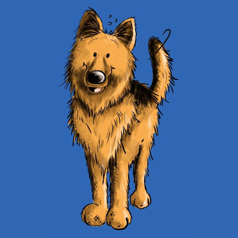 Lustiger Deutscher Schäferhund DSH Hund Comic