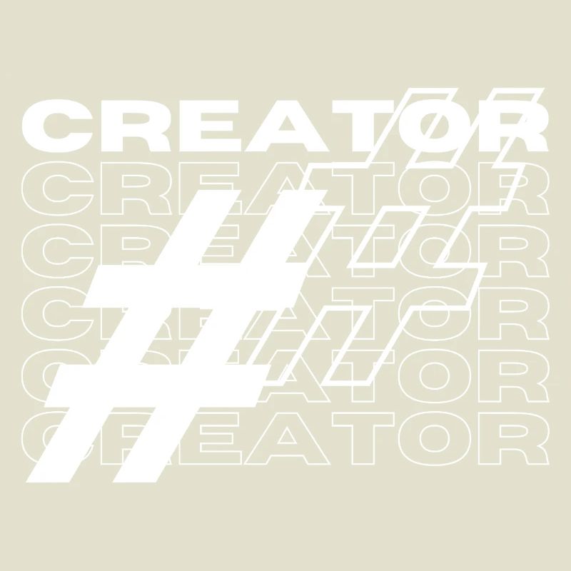 Creator Hashtag Typography