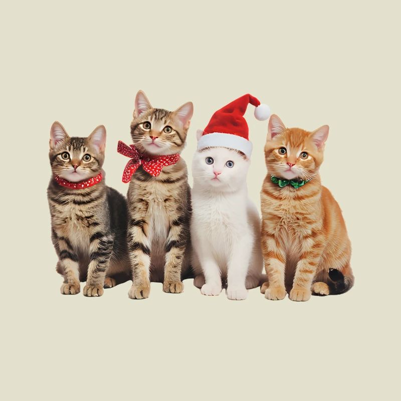 Chat à Noël