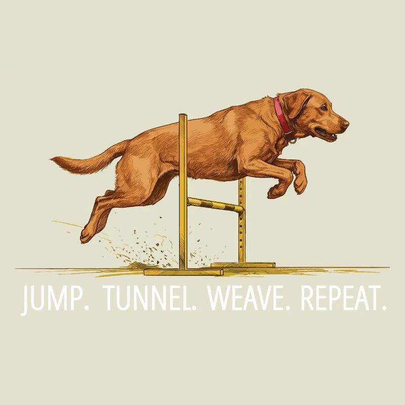 Agility Labrador Jump Tunnel Repeat