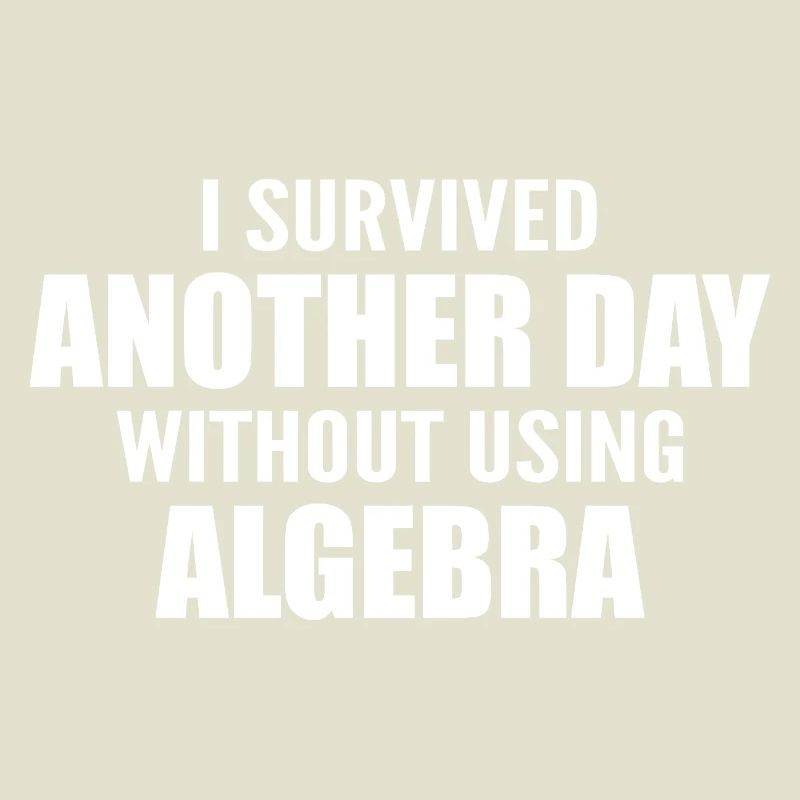 I survived without doing algebra today