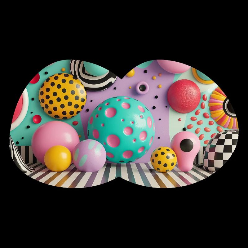 Monde d’art à pois 3D coloré