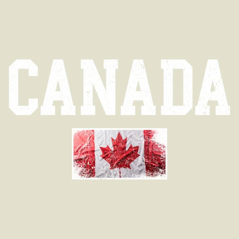 Drapeau du Canada en érable vieilli