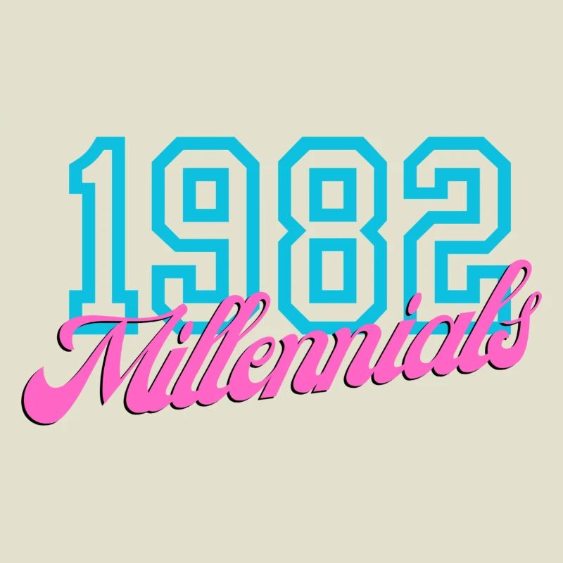 1982 Millennial Retro Numeric Design