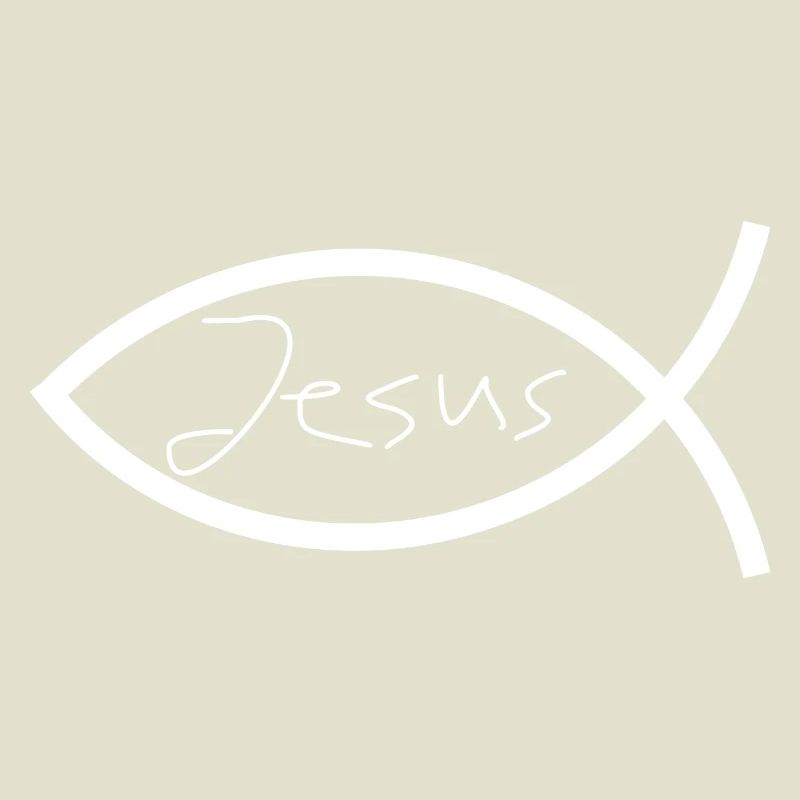 Jesus fish white Ichthys fish fish
