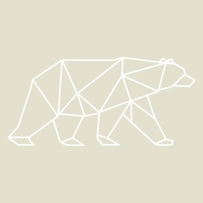 Icône polygonale d’ours