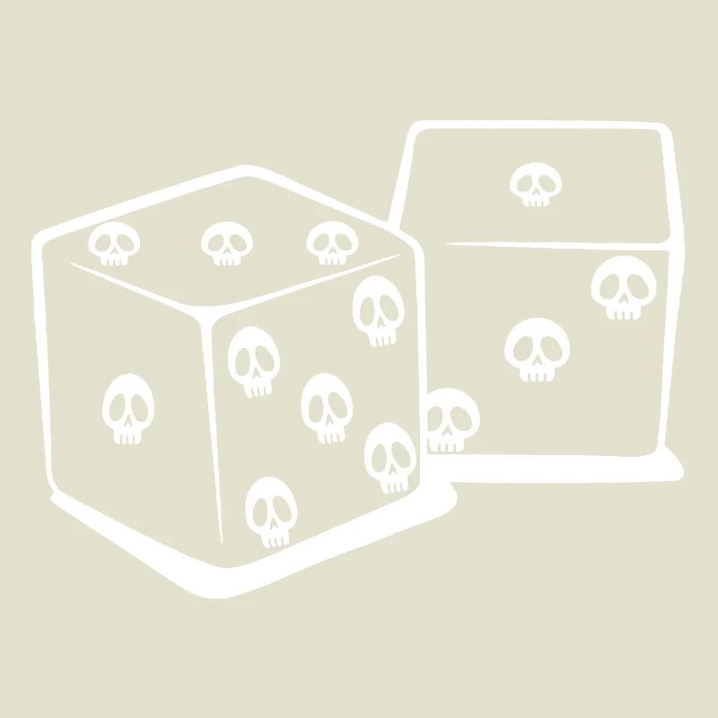 Playing with dice (white)