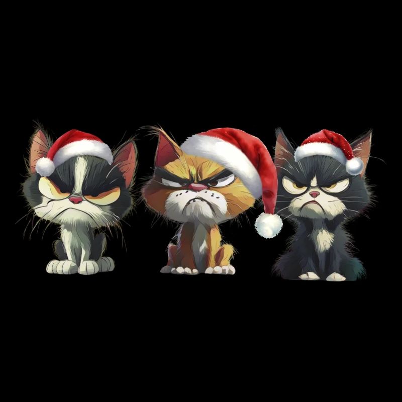 Grim Christmas Cats Trio Cadeaux