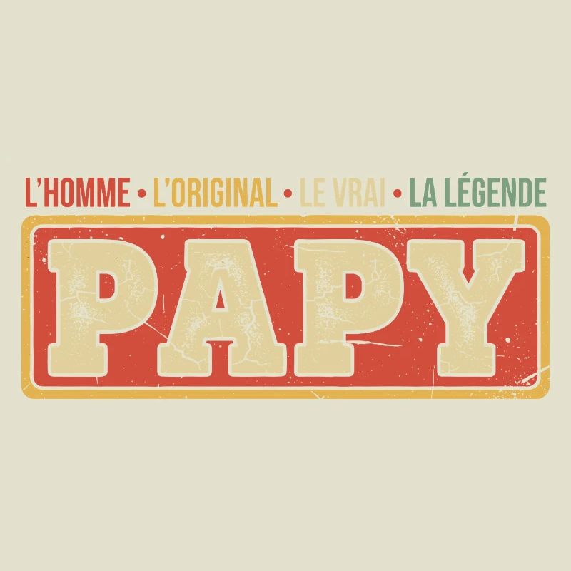 Vintage Papi Grand-Père Original Papy