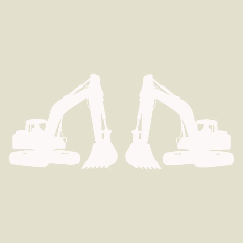 Doppel Bagger Silhouette