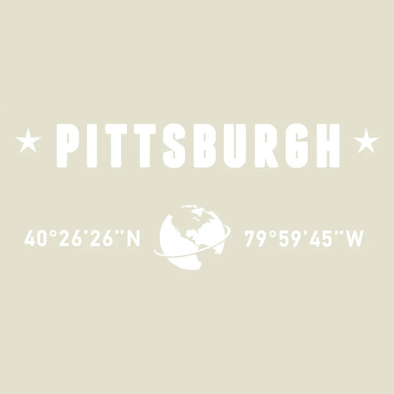 Coordonnées GPS de Pittsburgh, Pennsylvanie : Blanc