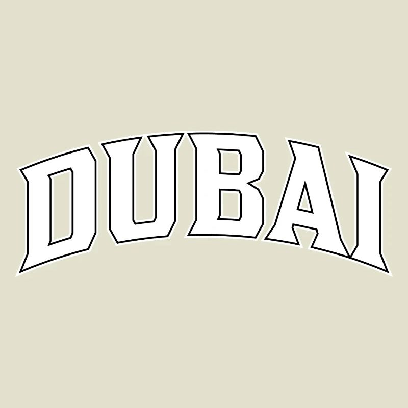 Lettrage de Dubaï dans l’arche