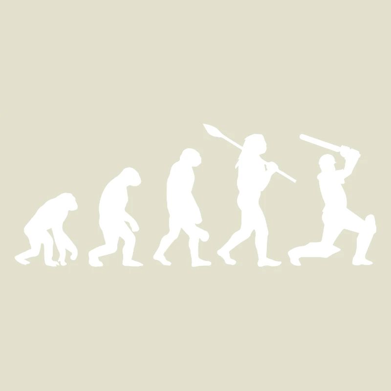 Cricket Evolution Silhouette Joueur Sport Drôle
