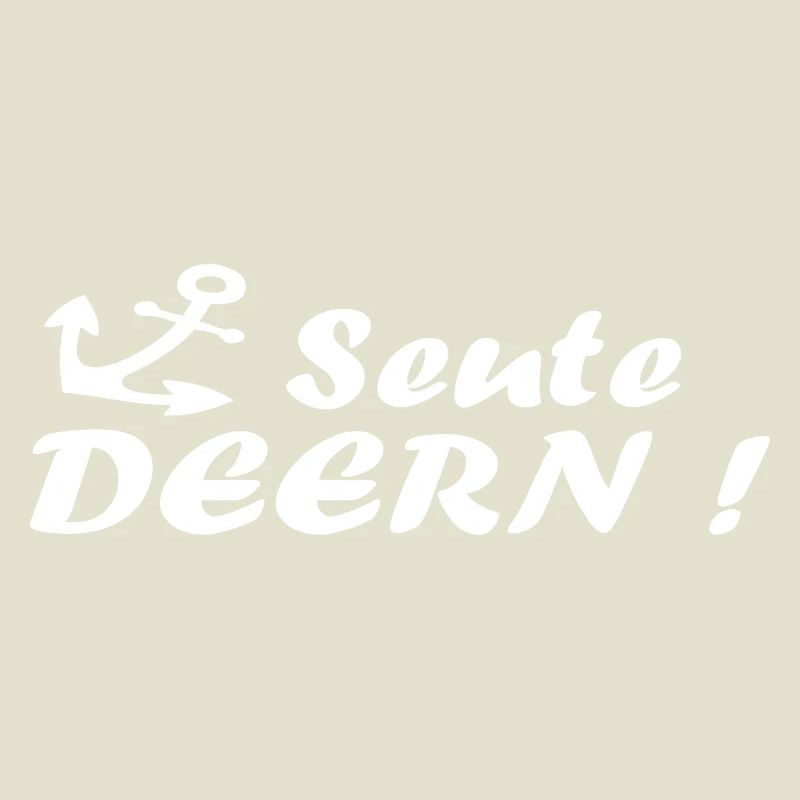 Seute Deern - plattdeutsch süßes Mädchen mit Anker