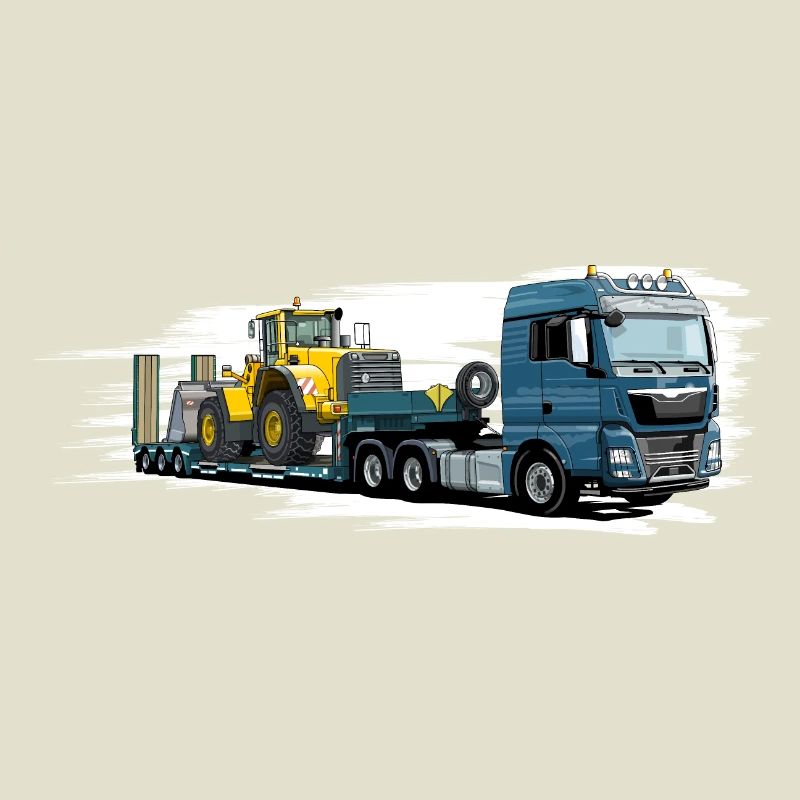 Low-loader with wheel loader
