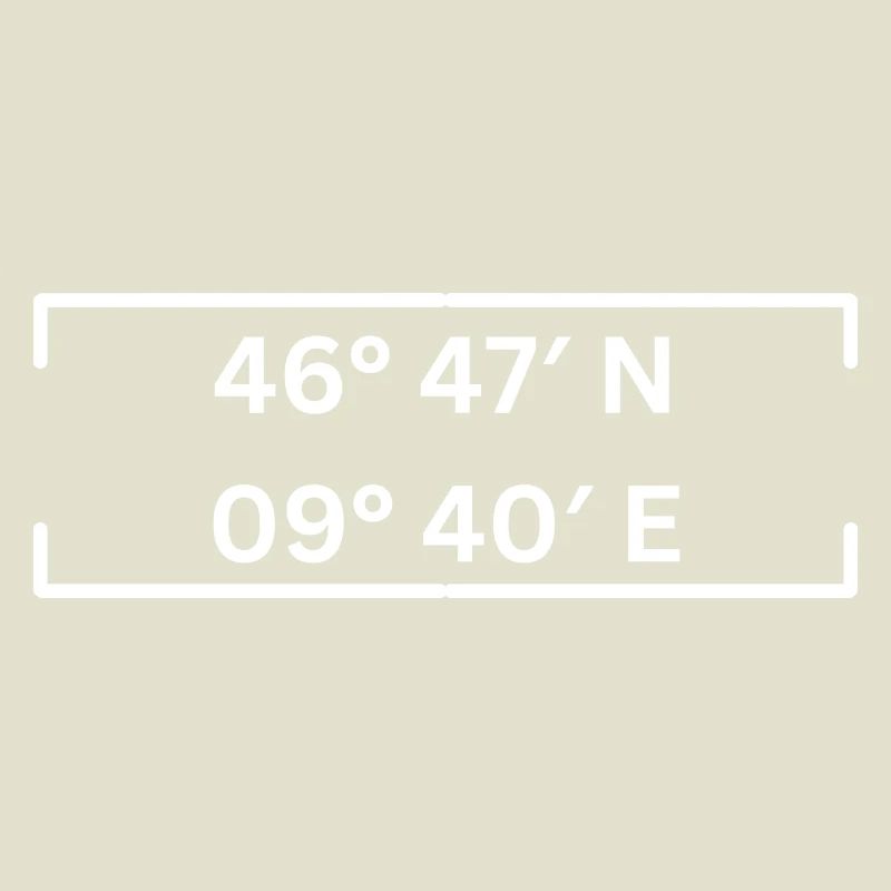 Coordinates Arosa Graubünden Minimalist