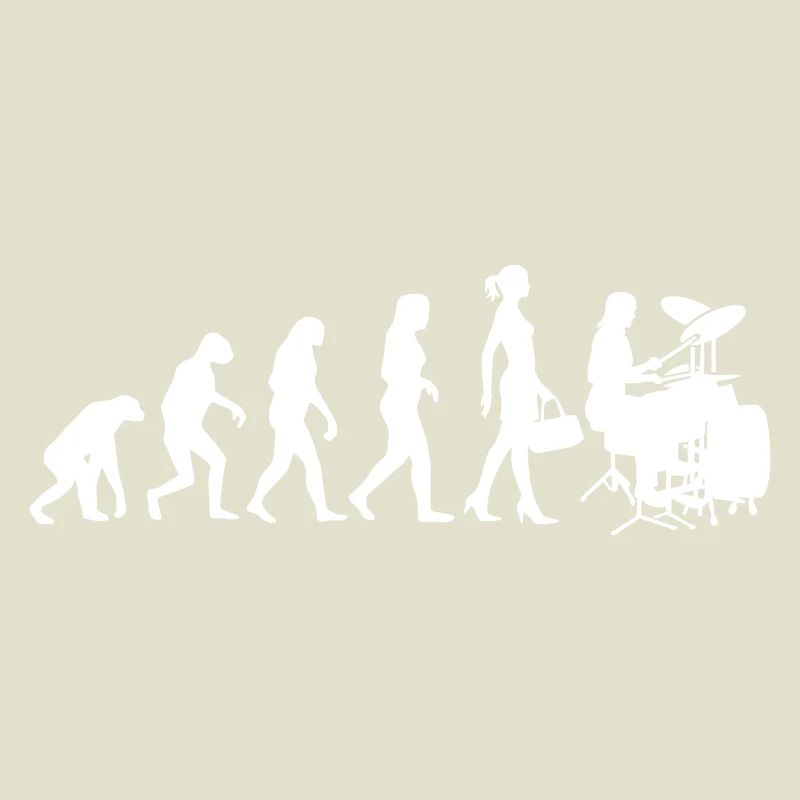 Evolution Schlagzeugerin Percussion Drummer Lady