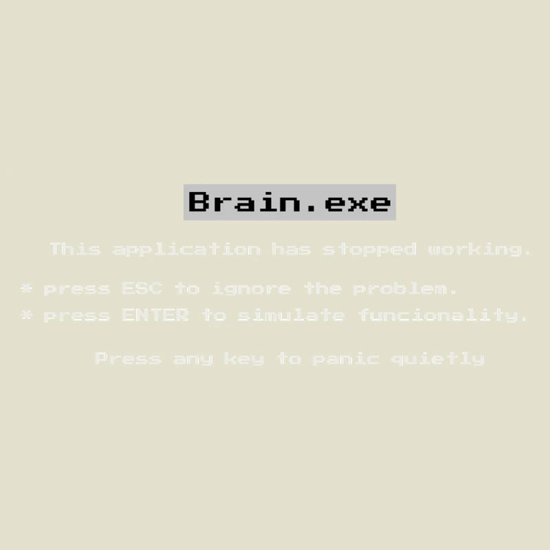 Brain.exe – Funny Computer Error Shirt