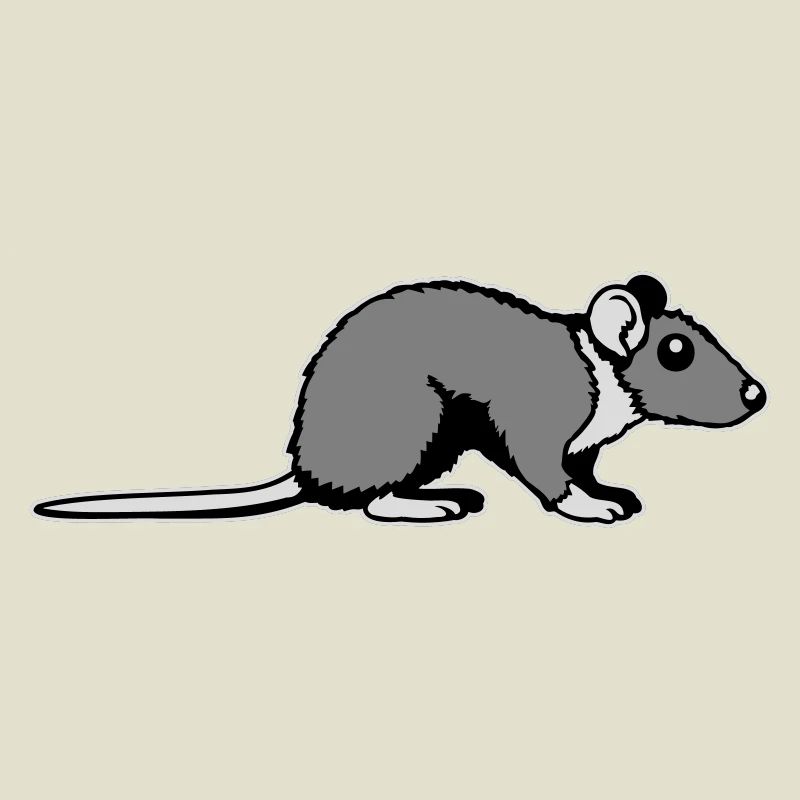 Ratte Seitenprofil Süß Lustig Nagetier Tier Comic