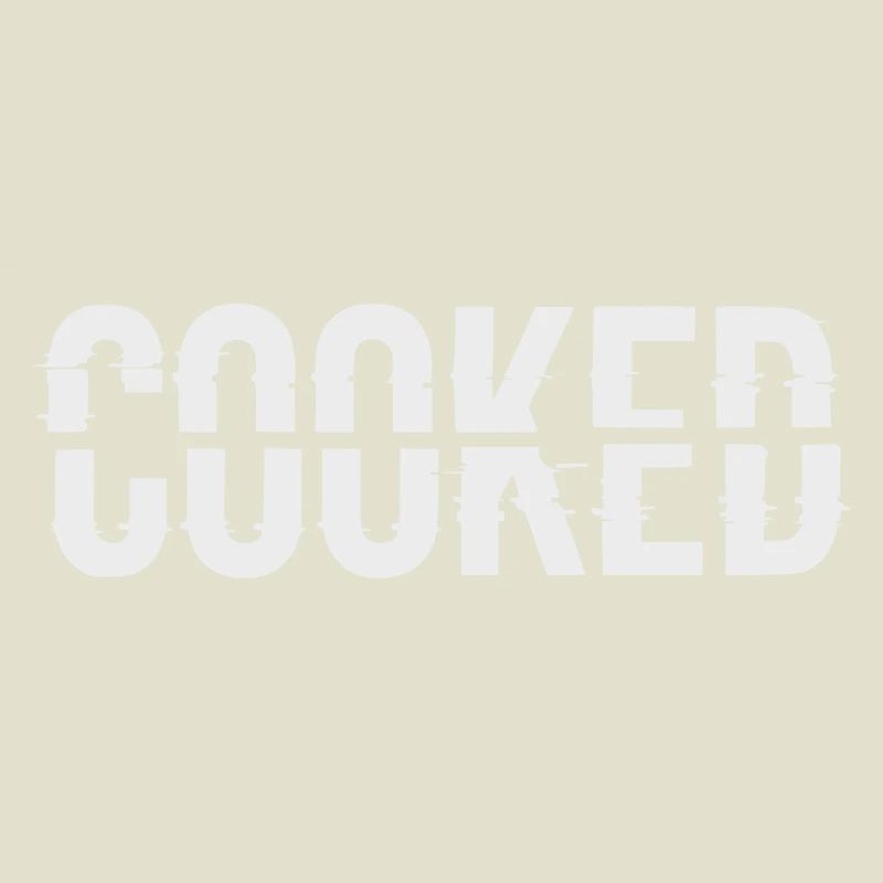 Glitch Schriftzug Cooked