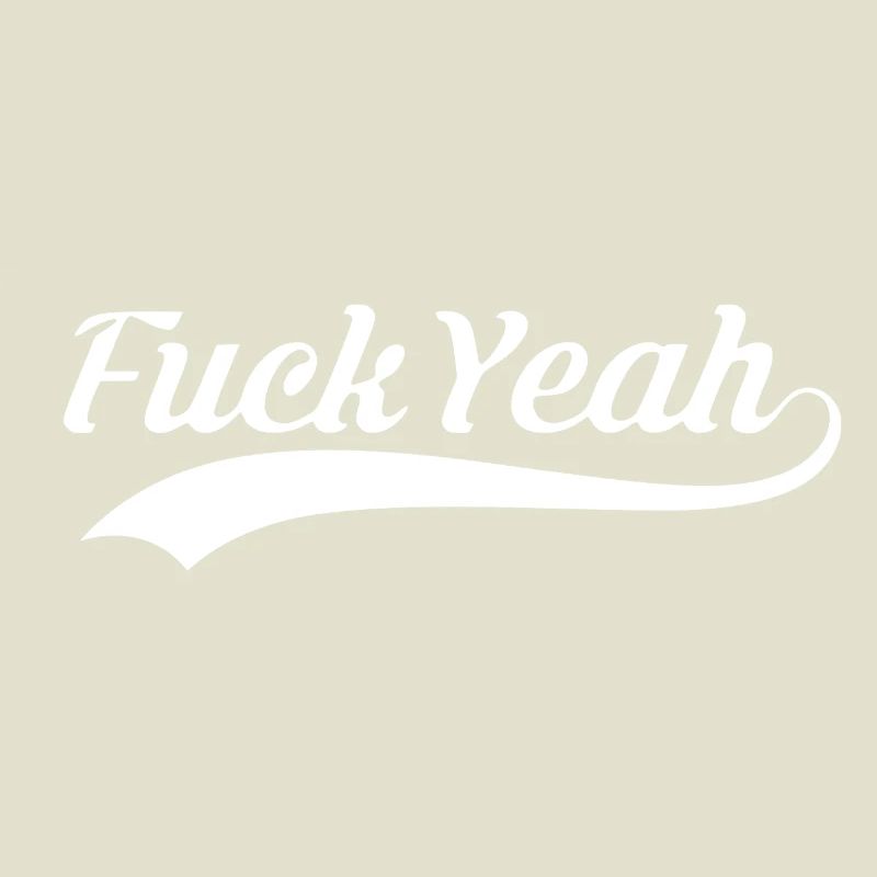 Fuck Yeah Vintage Script Logo