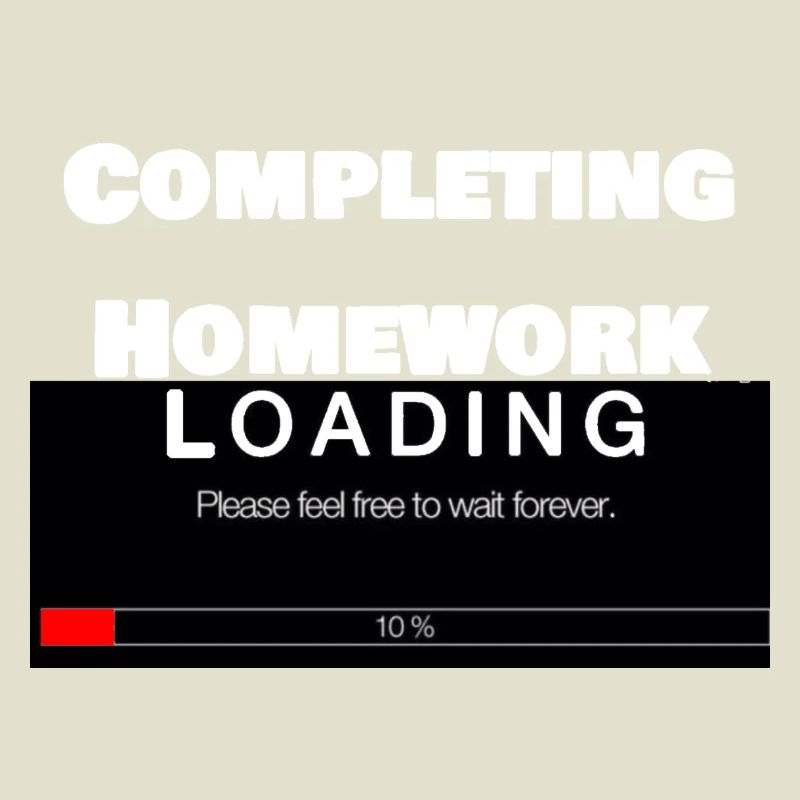 Scrolling Loading Bar University Funny Print