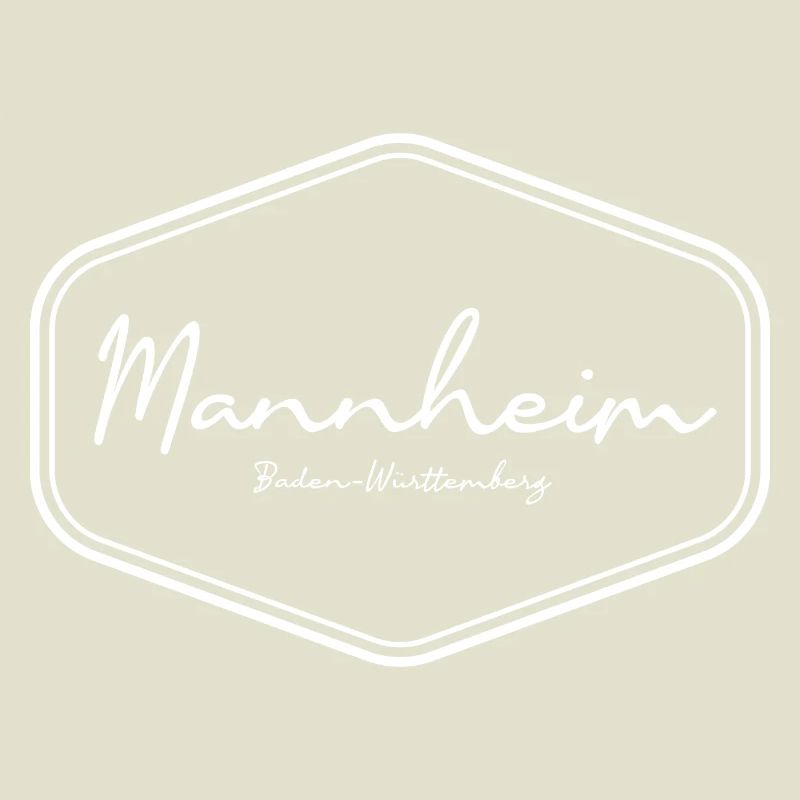 Conception de badge d’écriture manuscrite de Mannheim