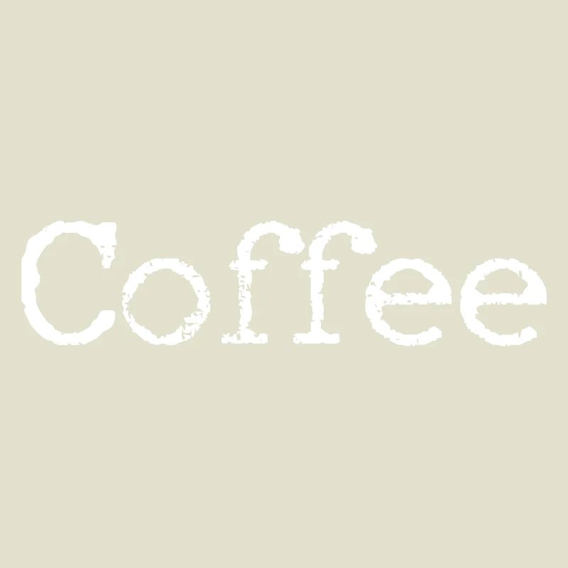 Coffee Scribble White on Black