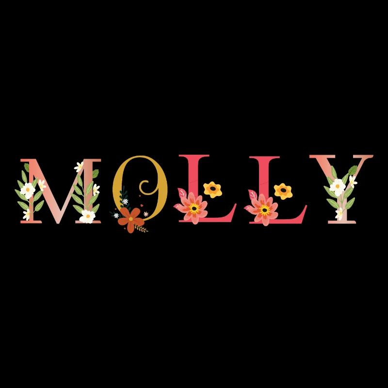 MOLLY Name mit Blumen geschmückt