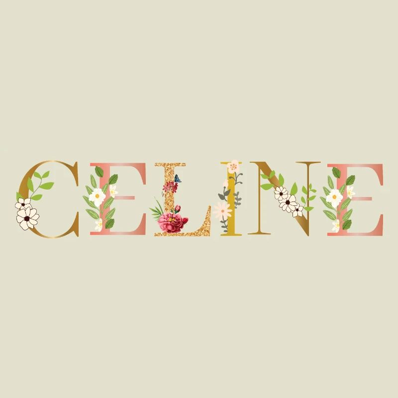 Prénom de Céline orné de fleurs