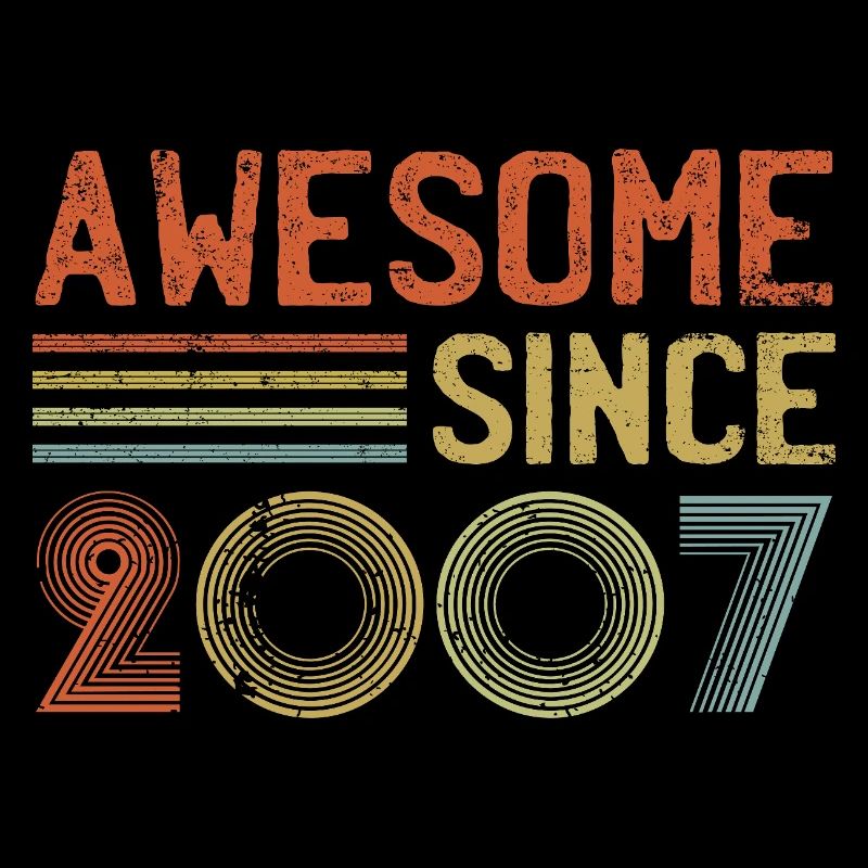 Retro Inspired 'Amazing Since 2007' Typography 