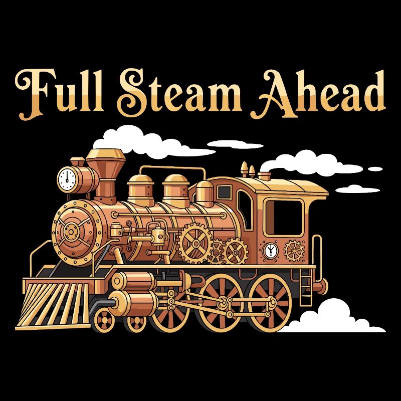 Full Steam Ahead Engine Locomotive