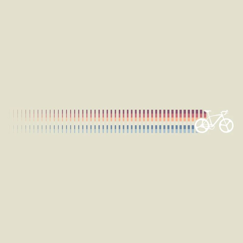 Rainbow Gradient Bicycle Silhouette