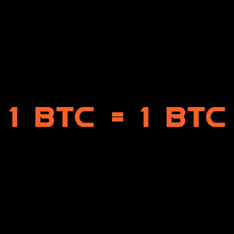 1 BTC = 1 BTC