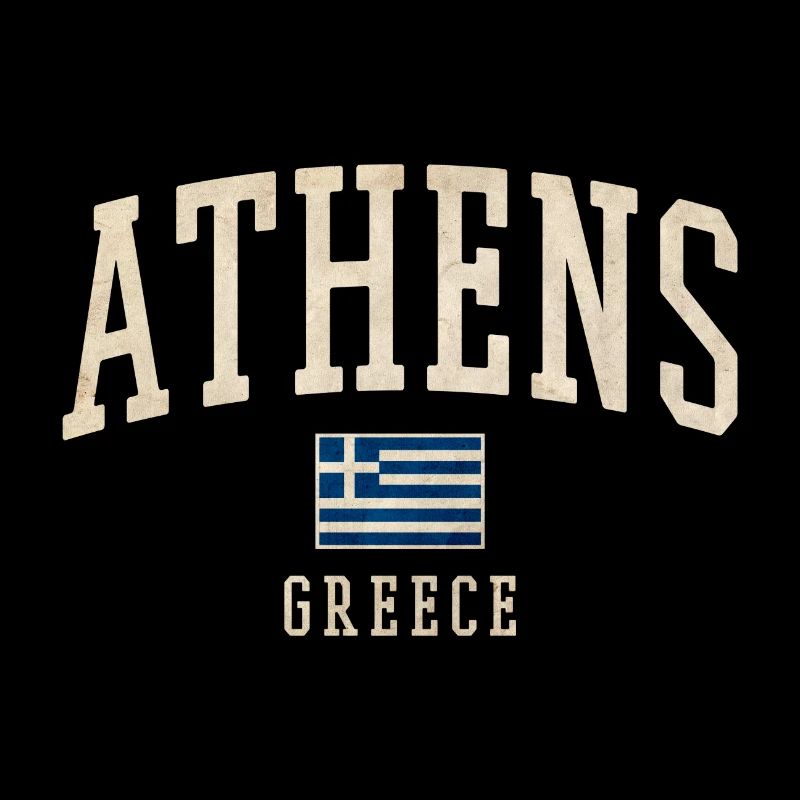 Athènes Grèce Vintage Varsity