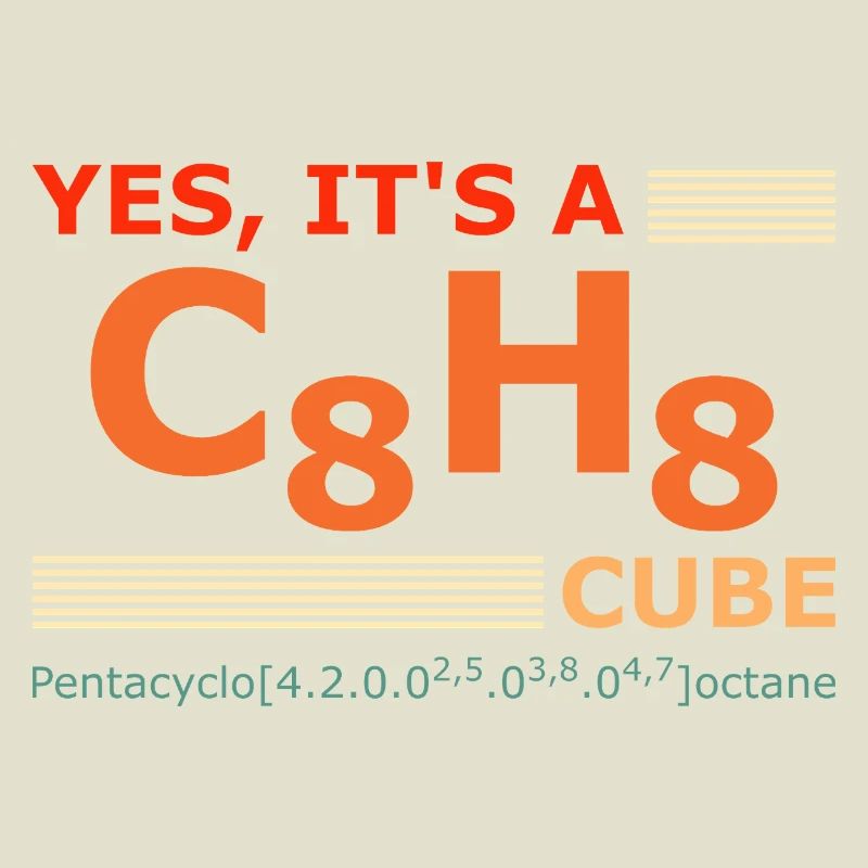 C8H8 Cubane – Yes it's a Cube retro Chemie