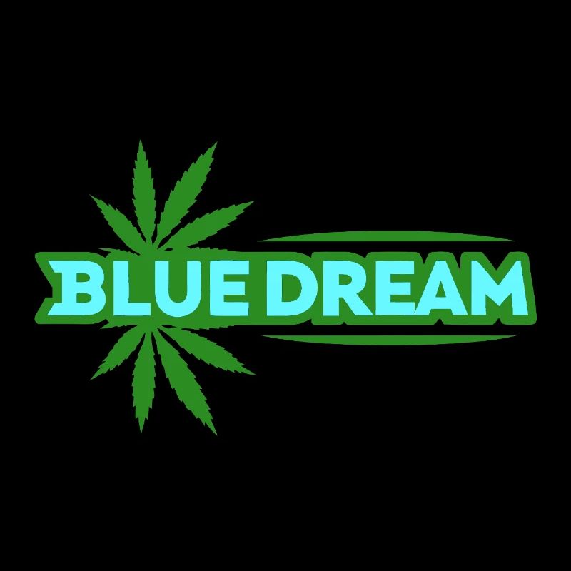 Blue Dream Leaf Graphic | 420 Chill Aesthetic