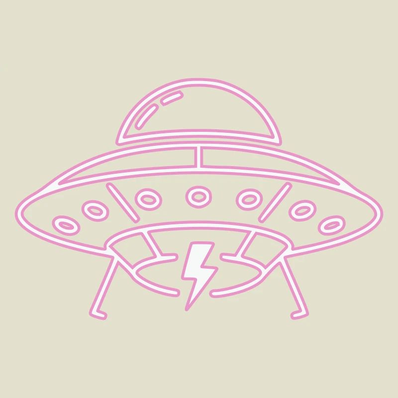 UFO Neon Pink Blitz Party Techno Vektor