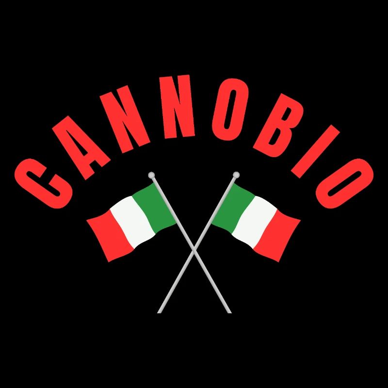 Cannobio Crossed Italian Flags 