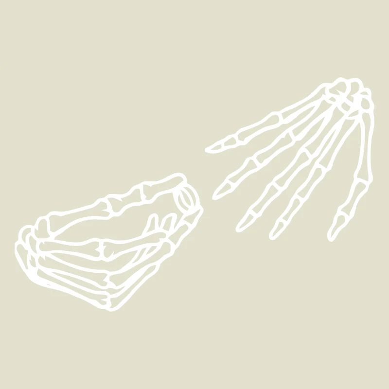 Ätherisches Skelett Hand- und Knochendesign