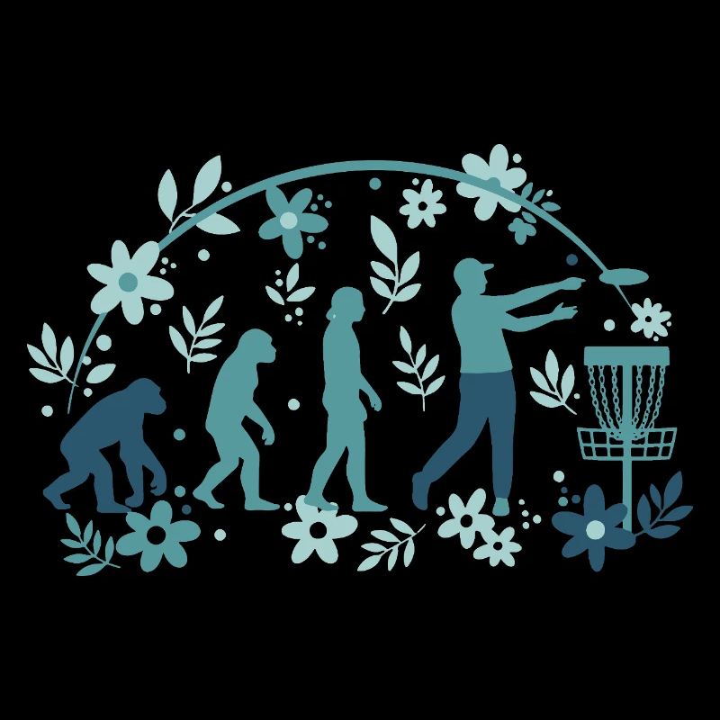 Disc Golf Evolution Drôle de Disc Golfeur Flying Disc