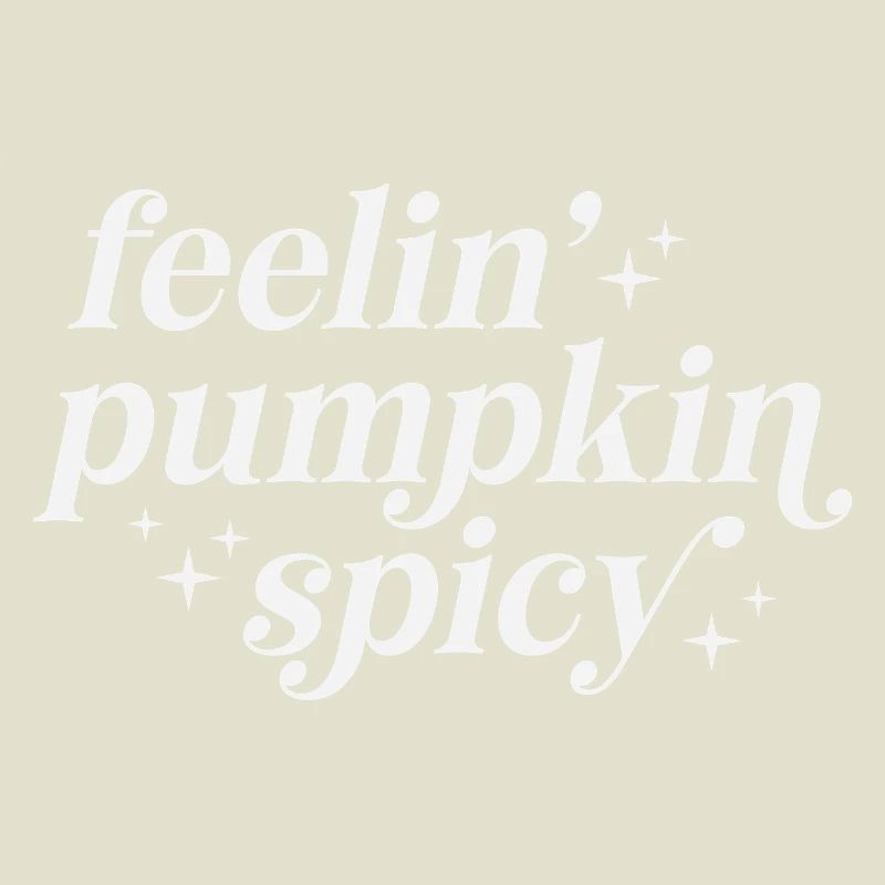 Sentiments de citrouille épicée Typographie