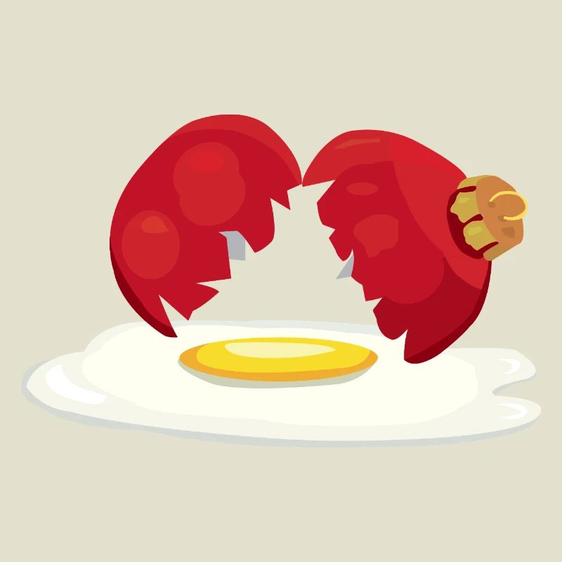 Weihnachtskugel zerbrochenes Ei