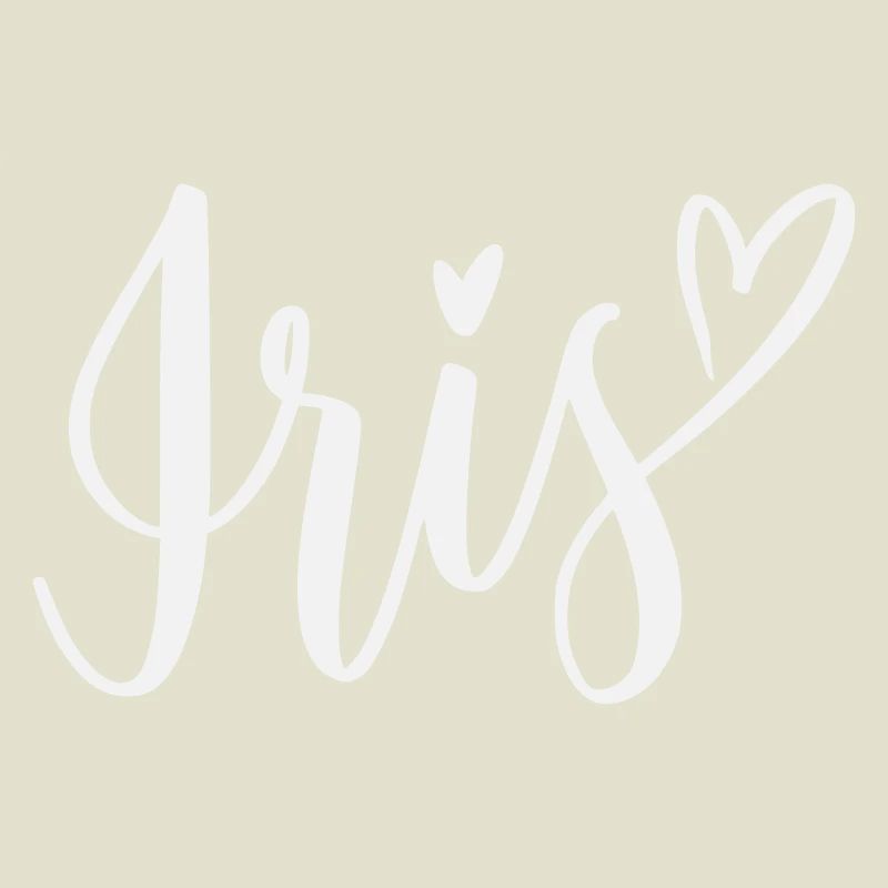 Iris Herz Schriftzug