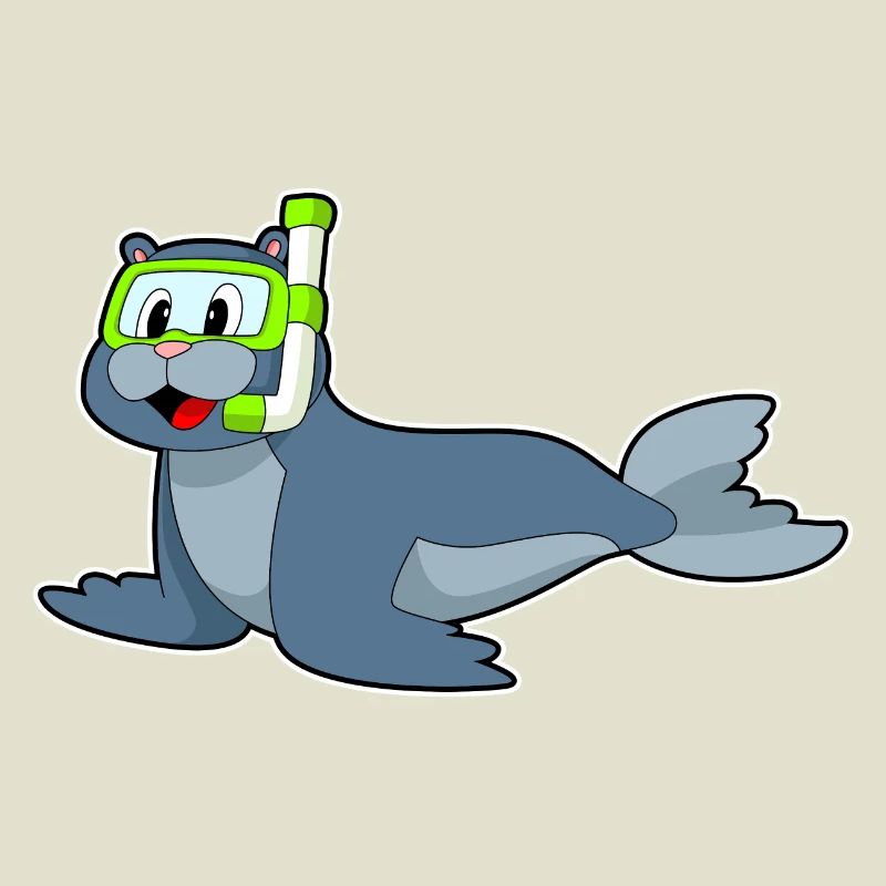 Seal Diver Snorkel Diving