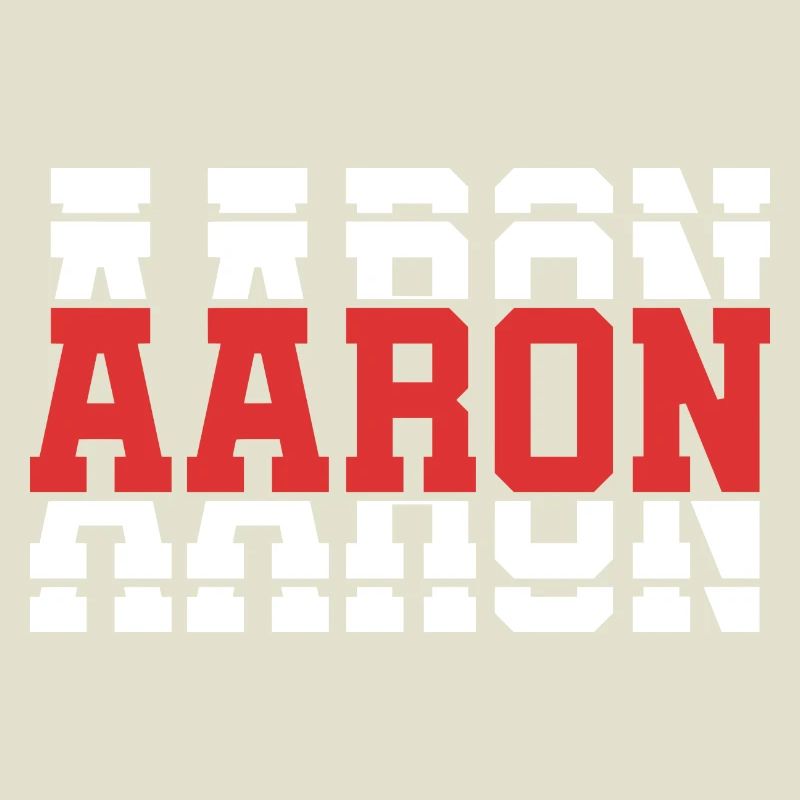 malietta Aaron t-shirt gift idea stacked text