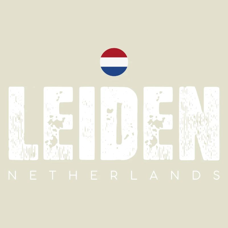 Leiden City Distressed Print