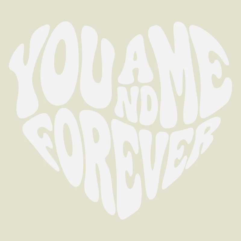 Forever Together - Valentine White Retro Heart